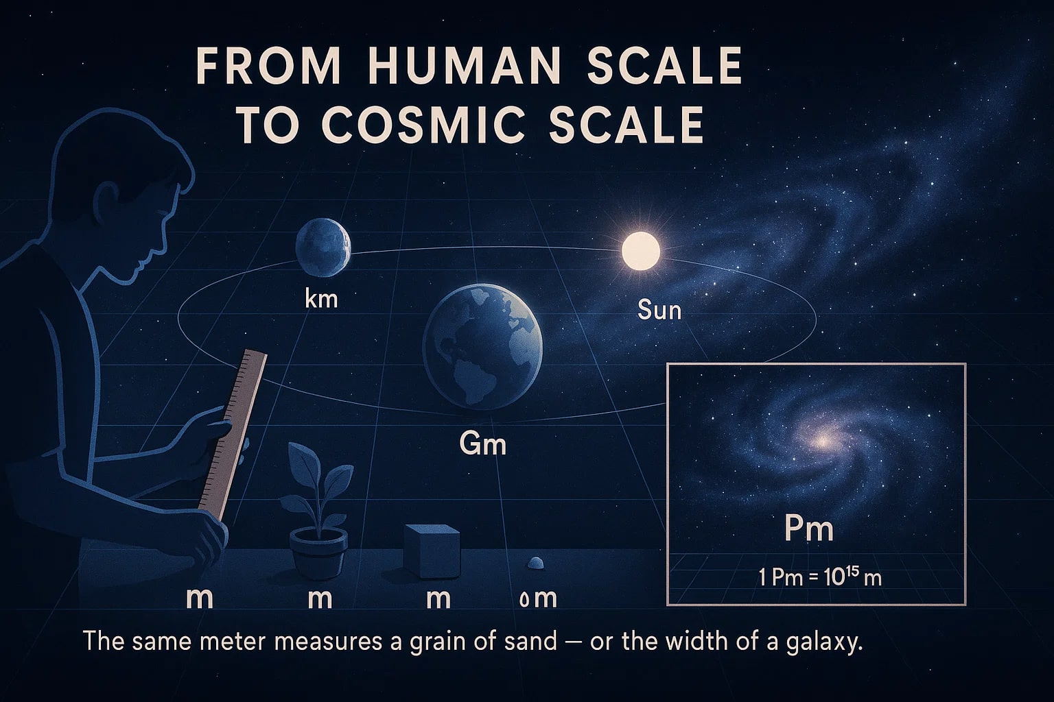 ペタメートルからメートルへの変換ツール