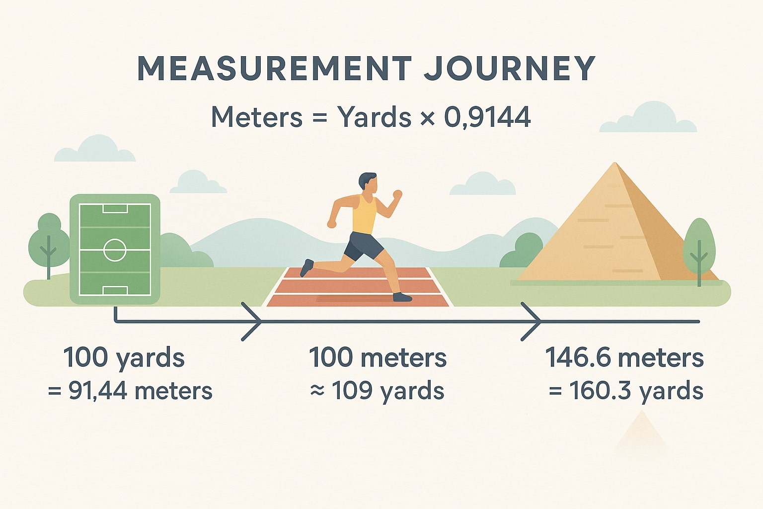 ヤードからメートル変換ツール