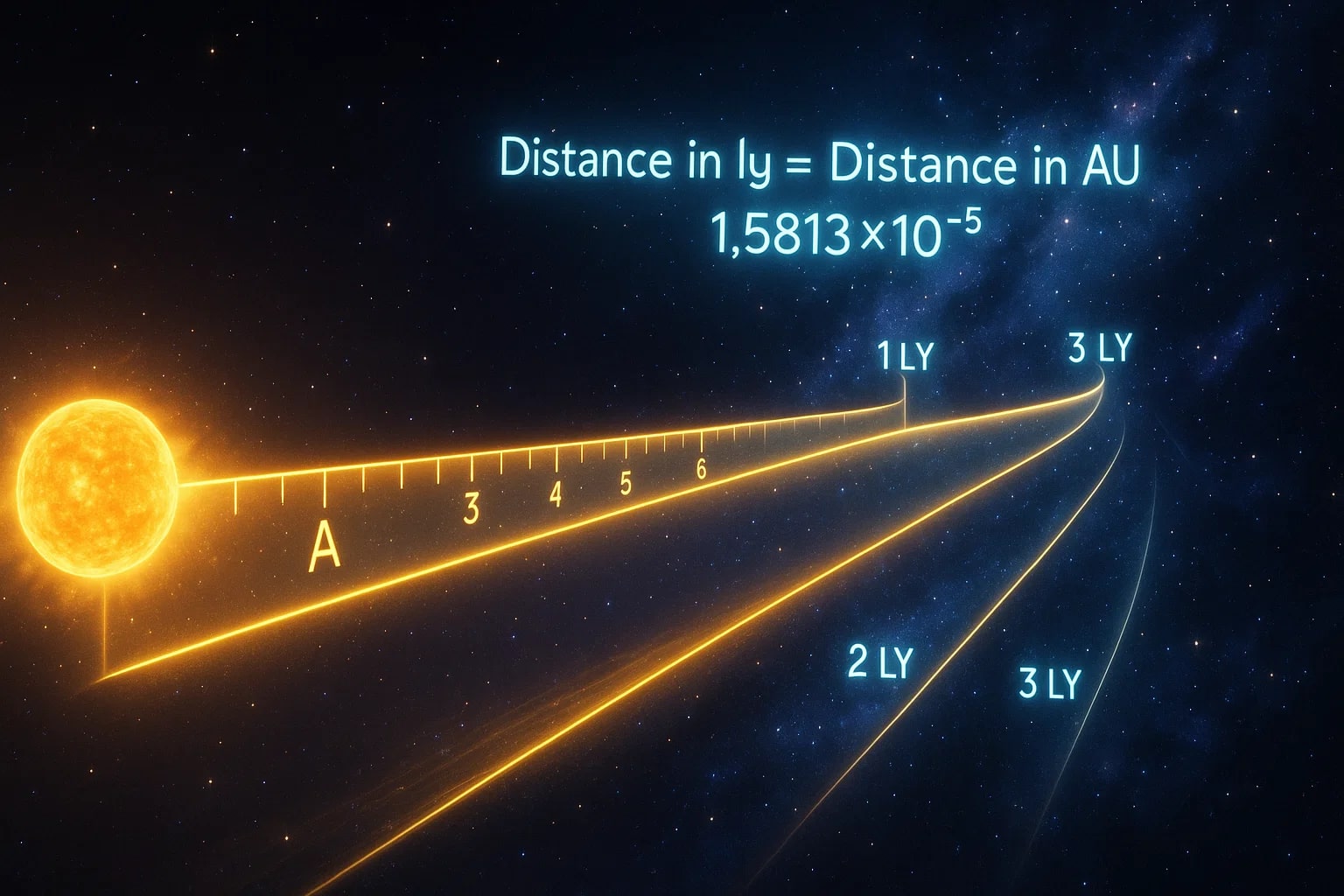 天文単位から光年への換算ツール