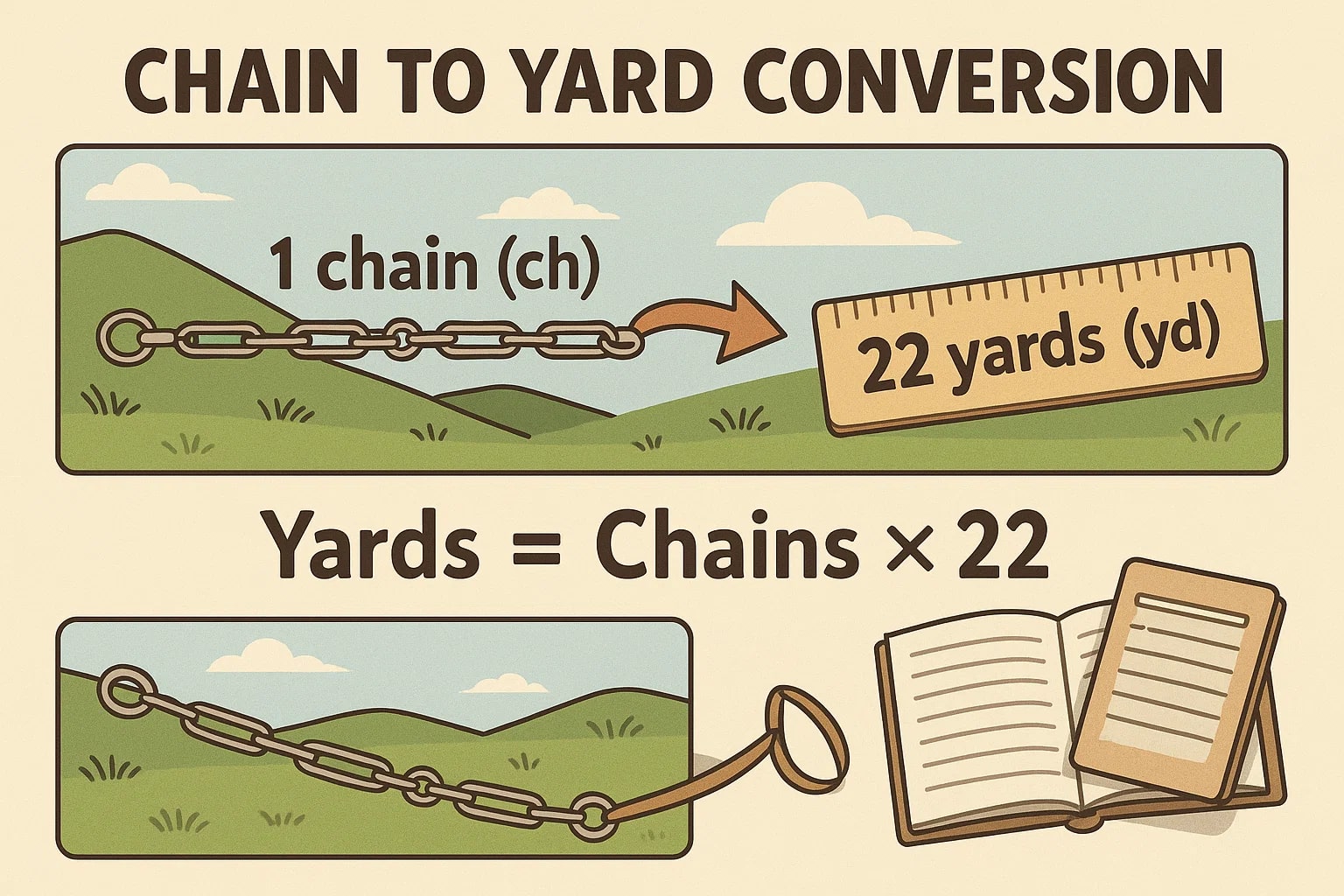 Chain to Yard Converter