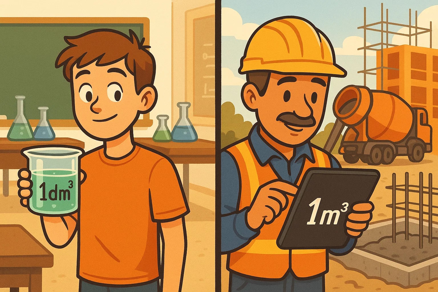 立方メートルから立方デシメートルへの換算ツール