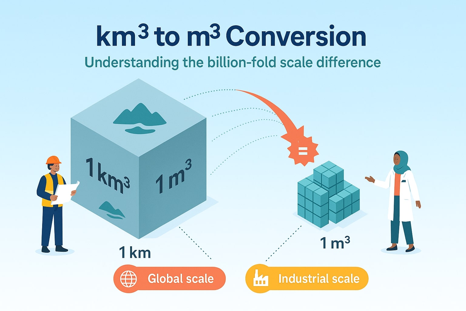 立方キロメートルからリットルへの変換ツール