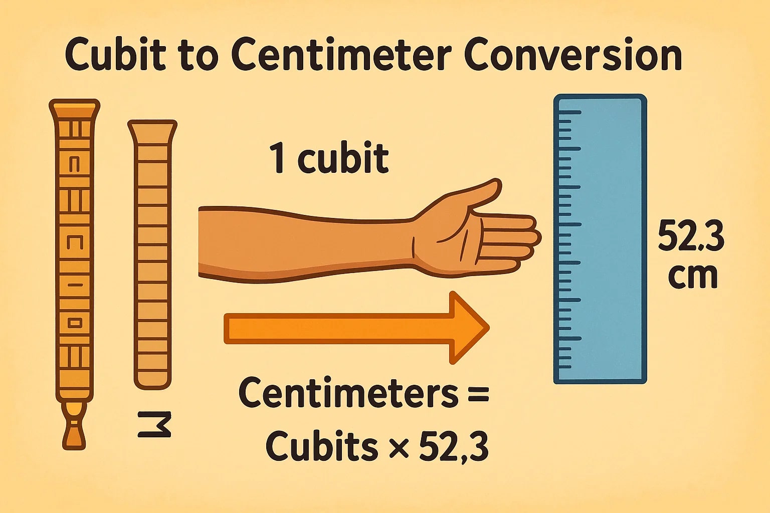 Cubit to Centimeter Converter