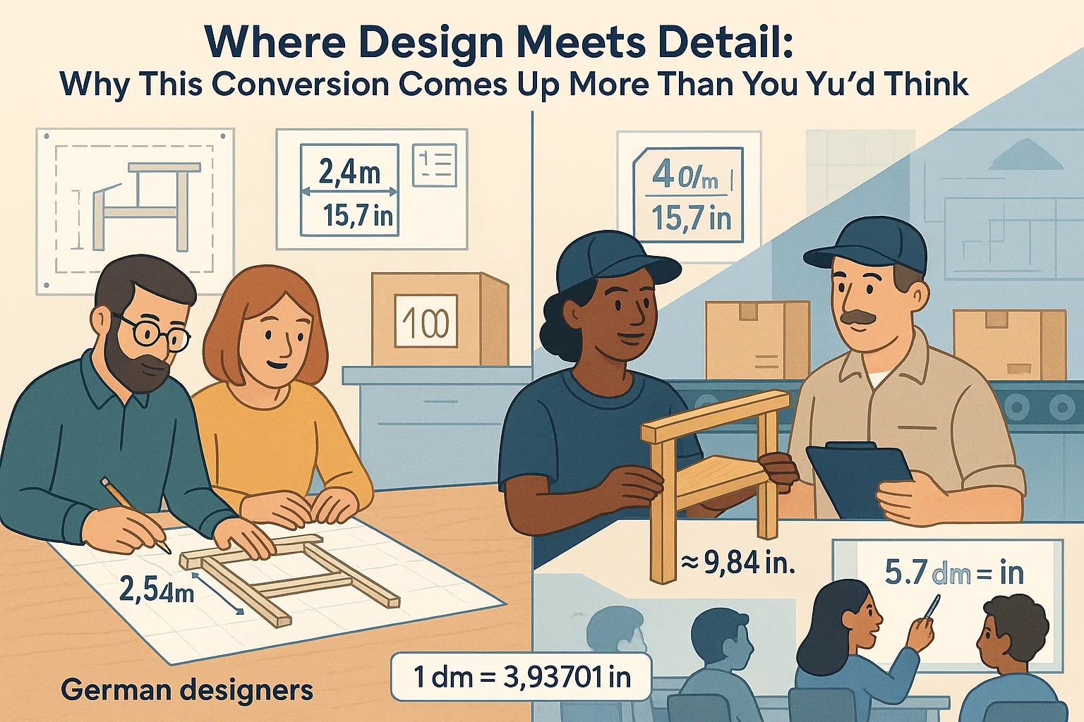 デシメートルからインチへの換算ツール