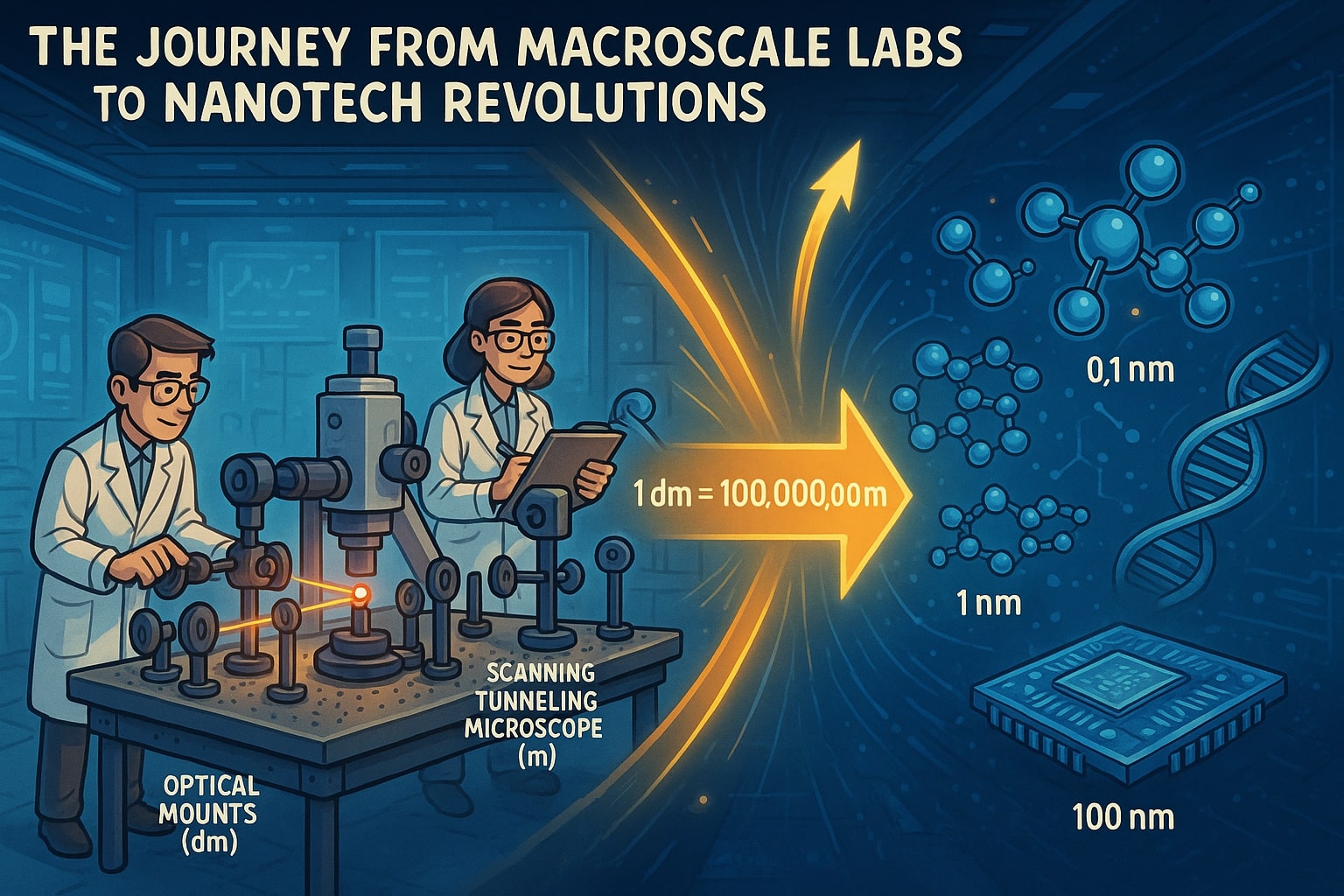 デシメートルからナノメートル変換ツール