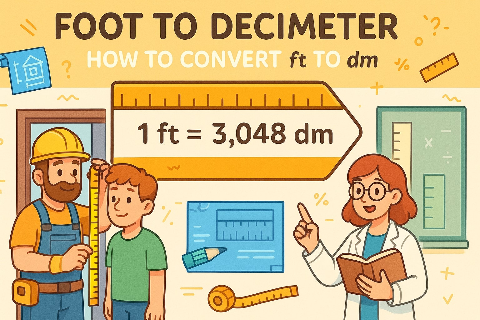 フィートからデシメートル変換ツール