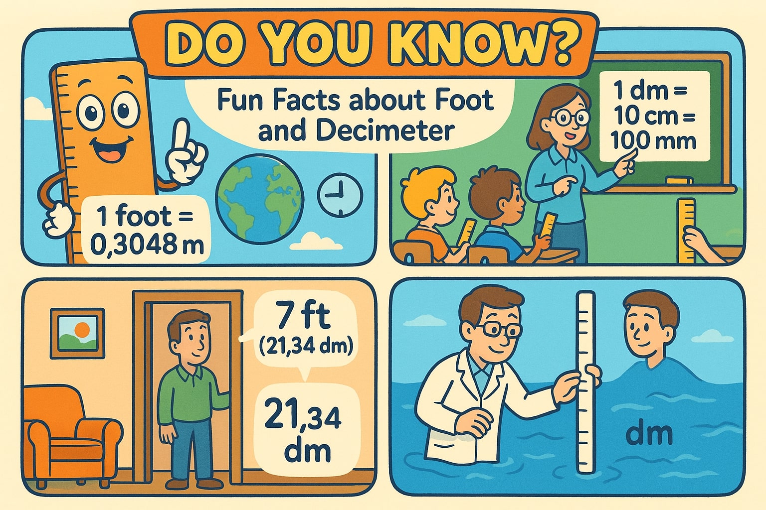 フィートからデシメートル変換ツール