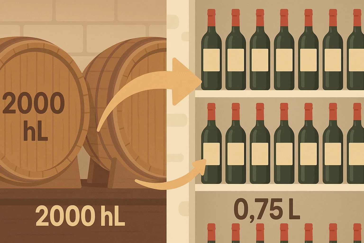 ヘクトリットルからリットルへの変換ツール