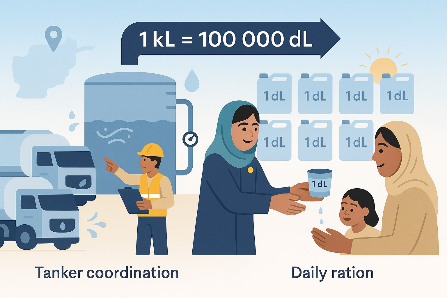 キロリットルからデシリットルへの換算ツール