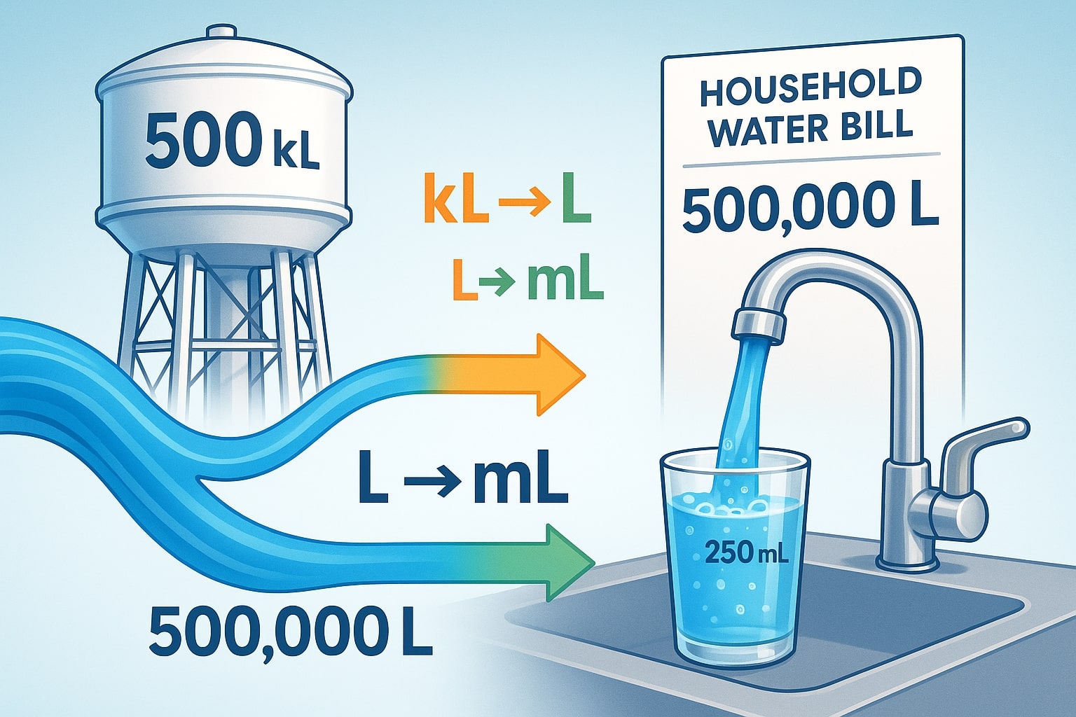 キロリットルからリットル変換ツール