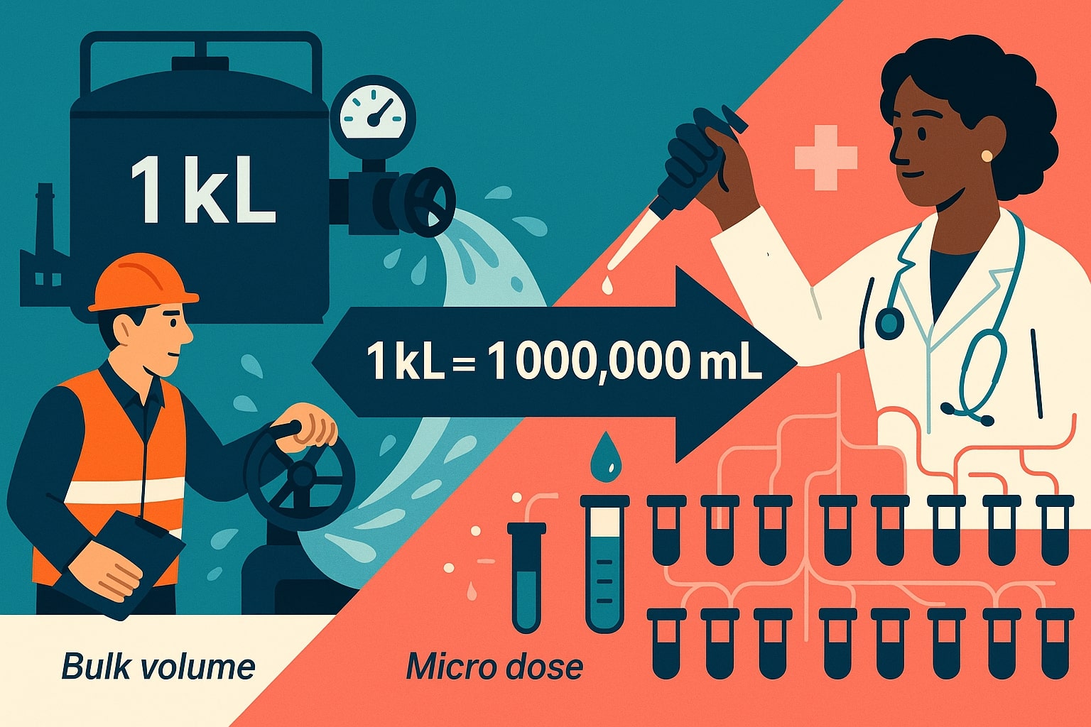 キロリットルからミリリットル換算ツール