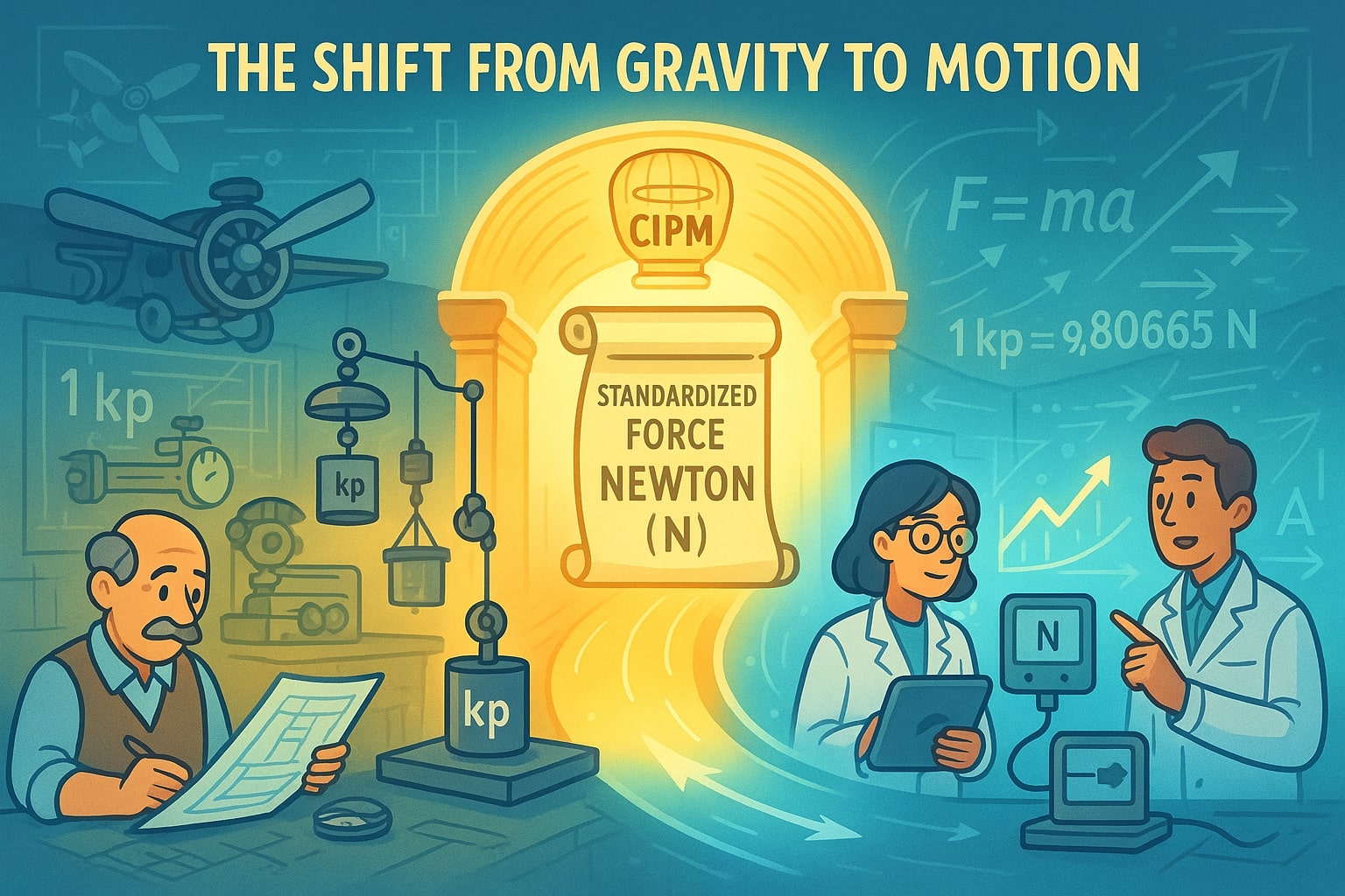 キロポンドからニュートンへの変換ツール