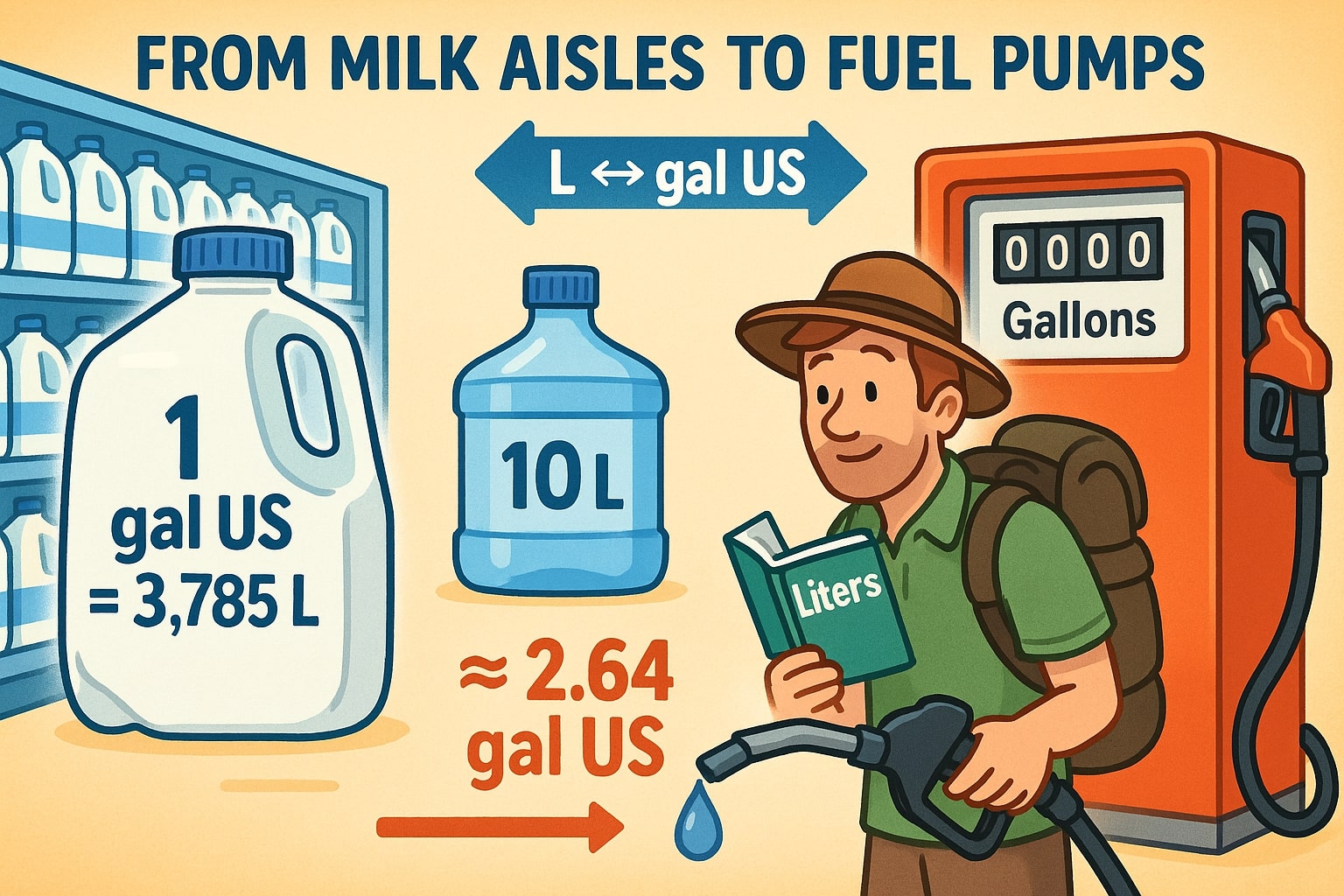 リットルから米ガロンへの換算ツール