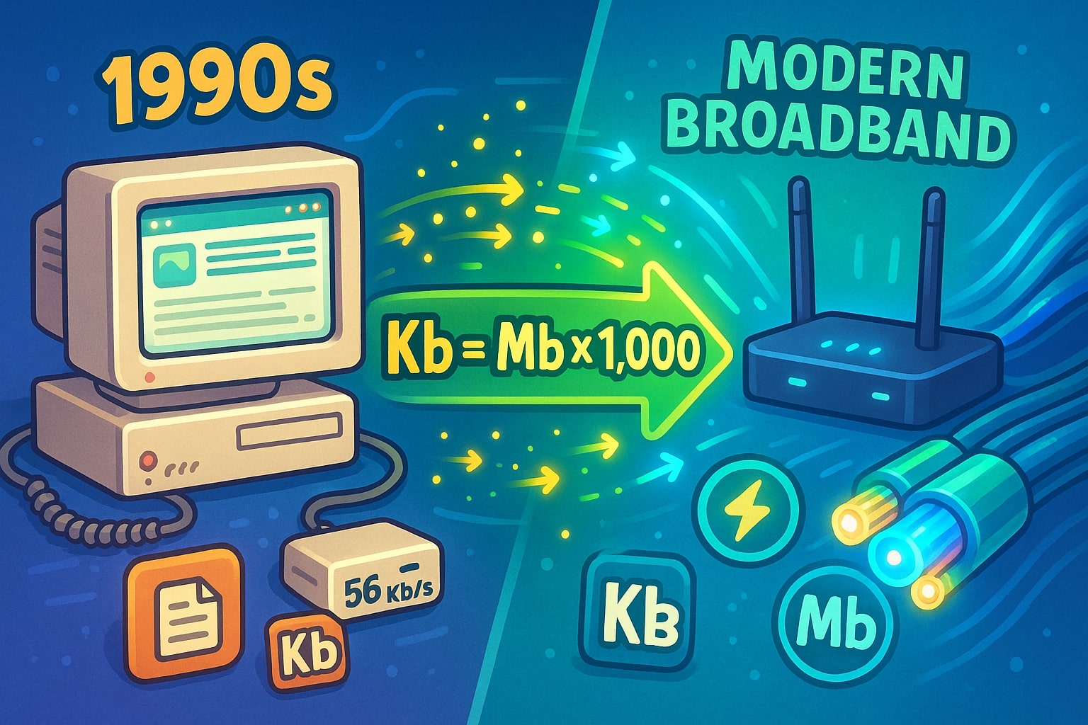 メガビットからキロビットへの変換ツール