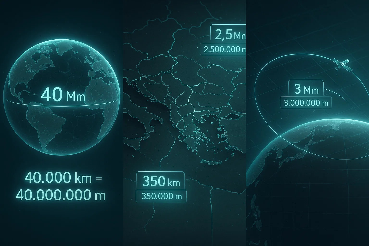 メガメートルからメートルへの変換ツール