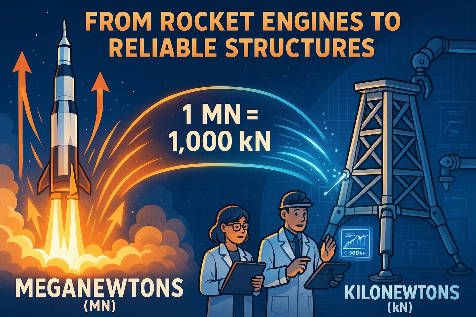 メガニュートンからキロニュートンへの変換ツール