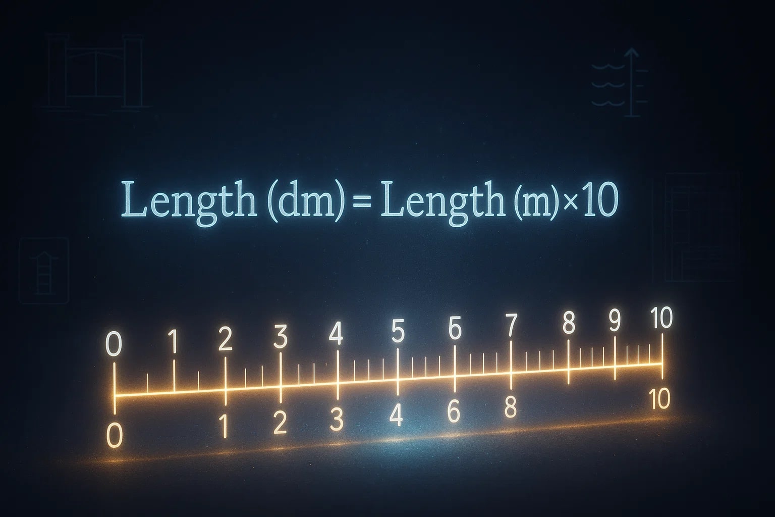 メートルからデシメートル変換ツール