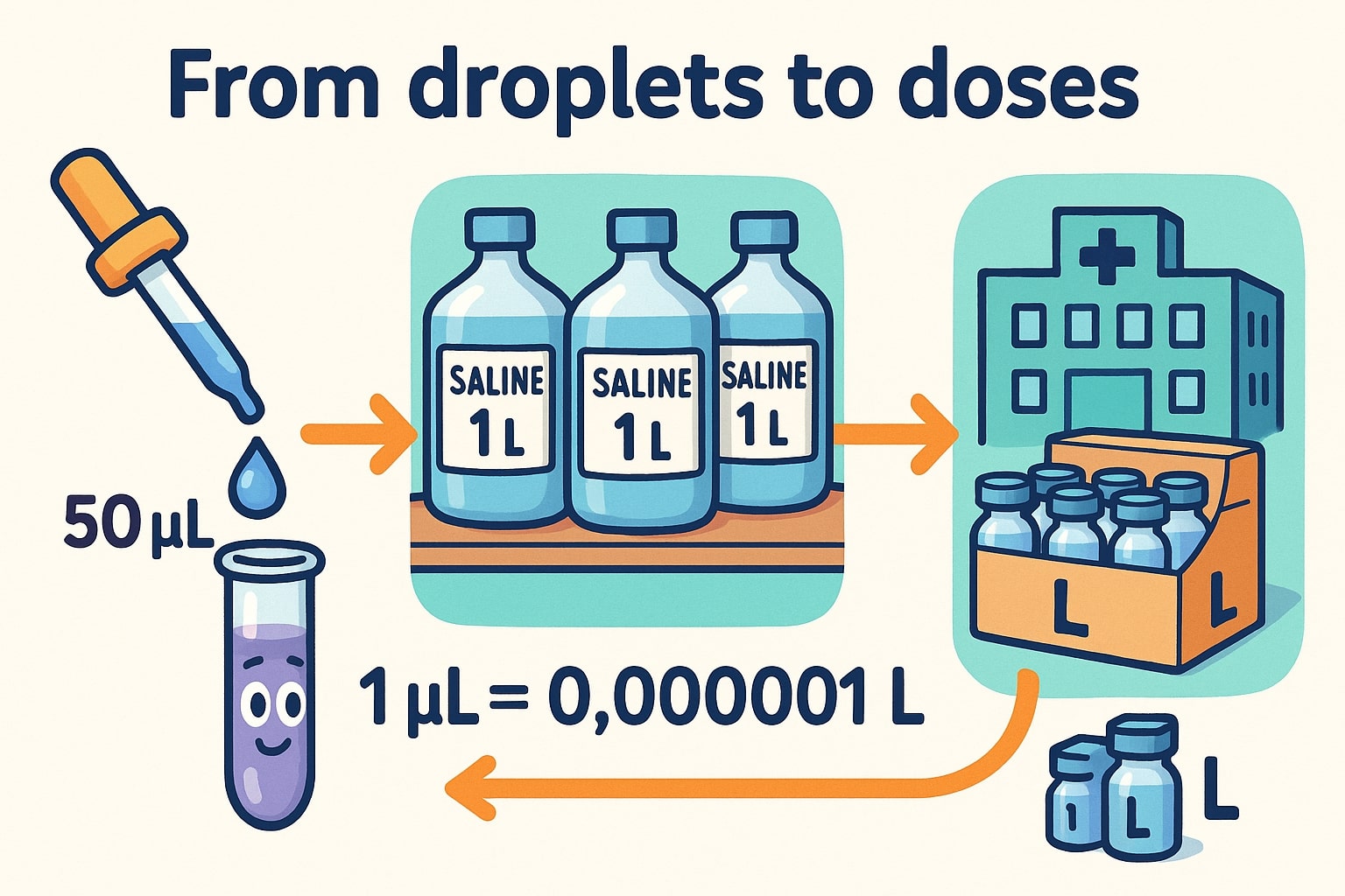 マイクロリットルからリットルへの換算ツール
