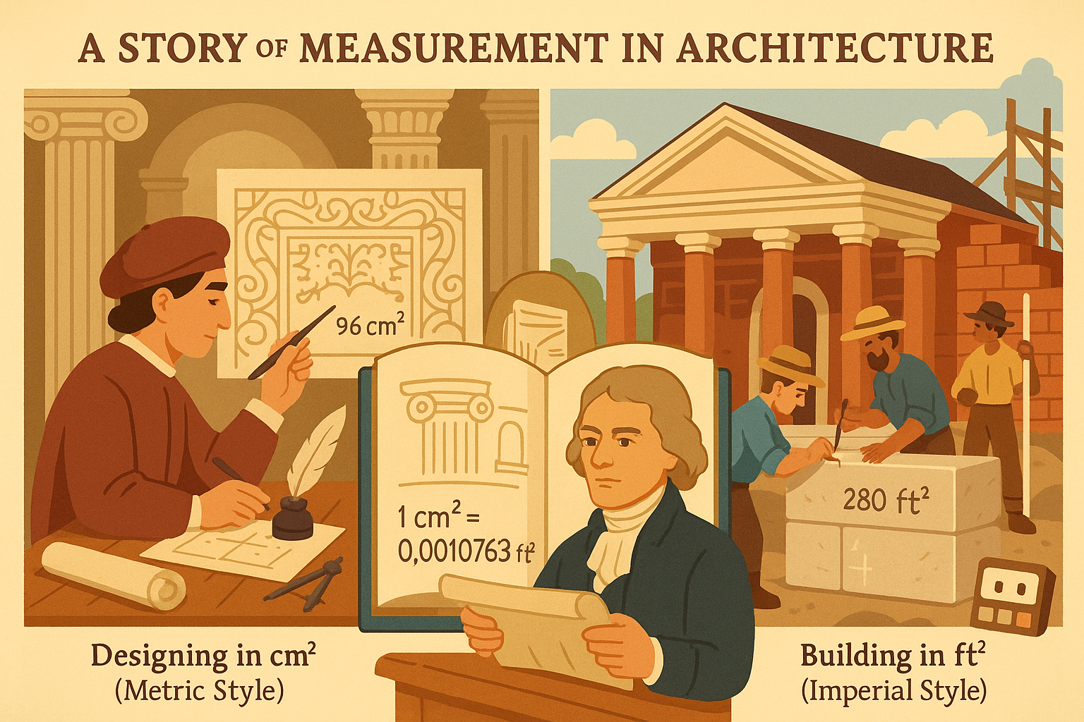 平方センチメートルから平方フィートへの換算ツール