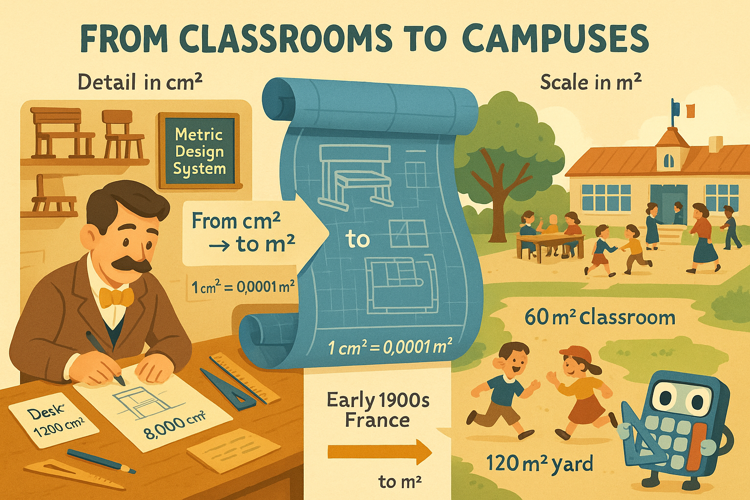 平方センチメートルから平方メートルへの換算ツール