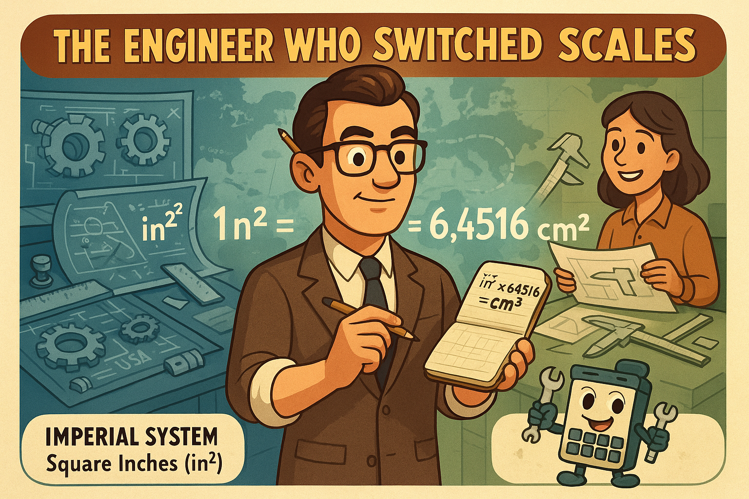 平方インチから平方センチメートルへの変換ツール
