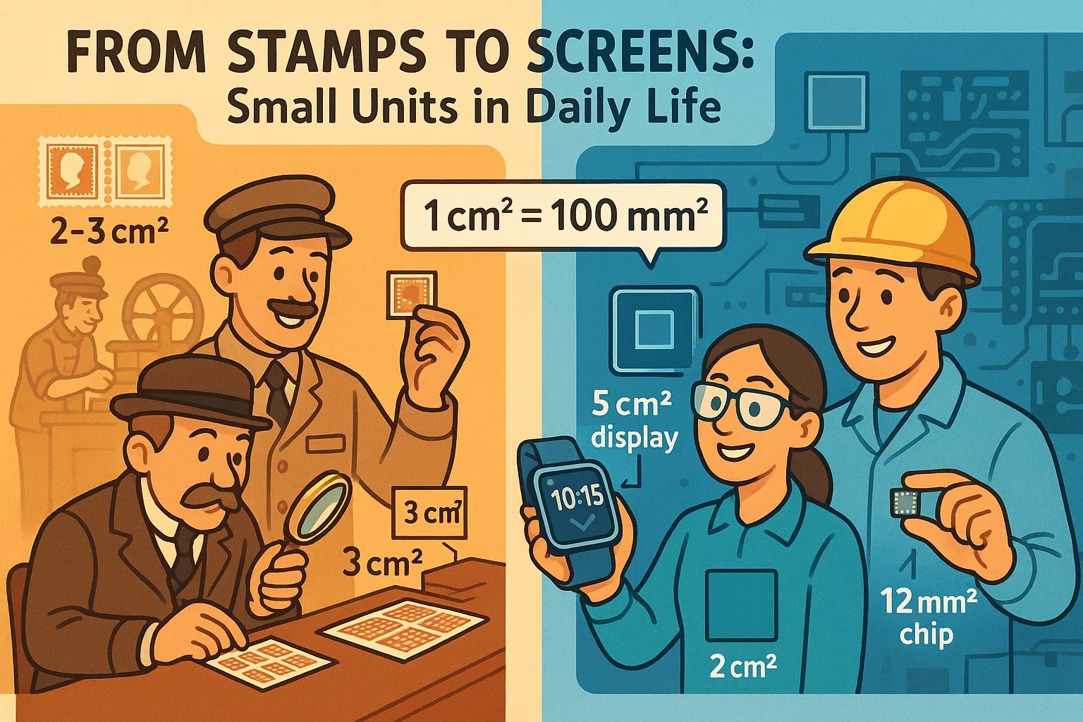 平方ミリメートルから平方センチメートルへの変換ツール