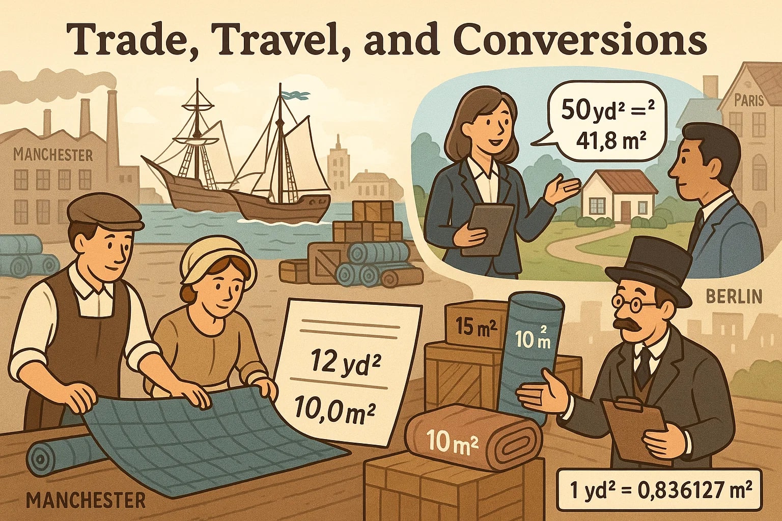 平方ヤードから平方メートルへの変換ツール