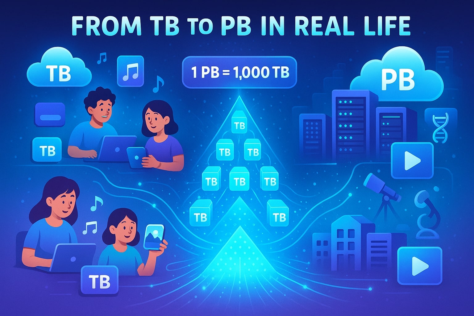 テラバイトからペタバイトへの変換ツール