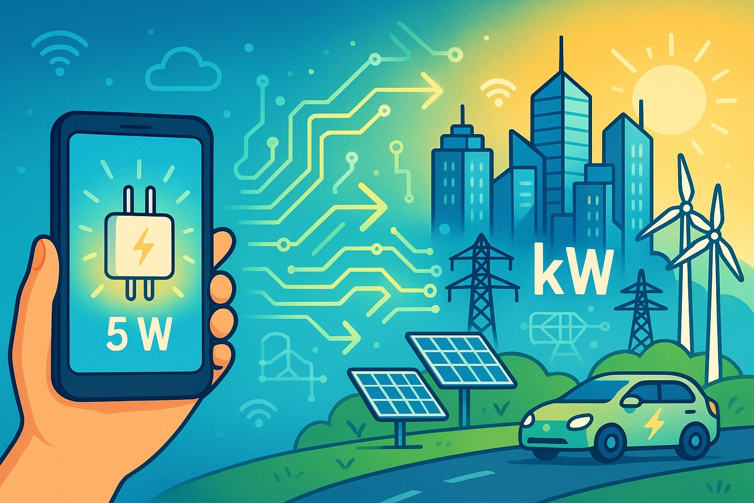 ワットからキロワットへの変換ツール