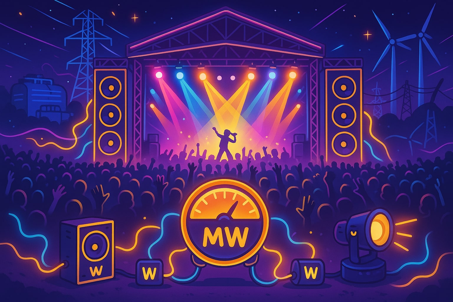 ワットからメガワットへの変換ツール